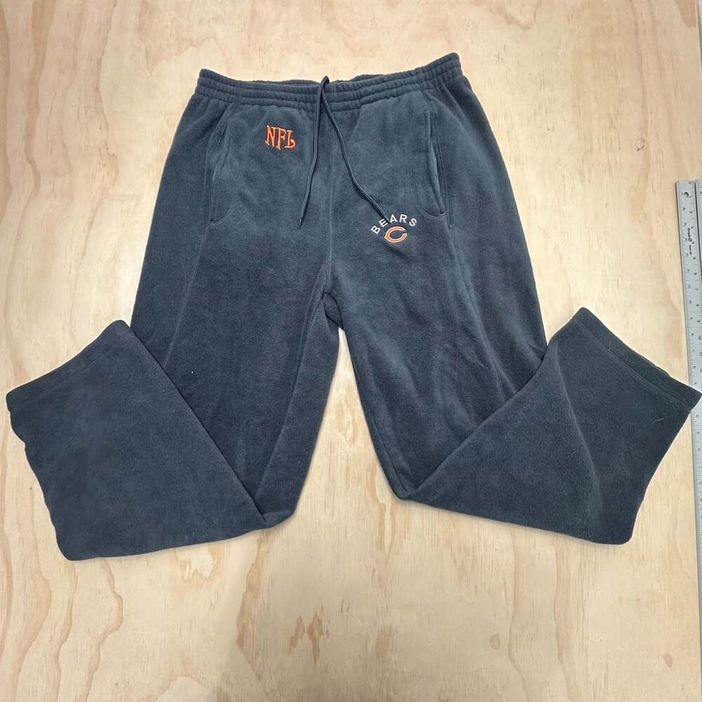 NFL Chicago Bears Sweatpants Size L Charcoal Grey Fleece Logo Joggers